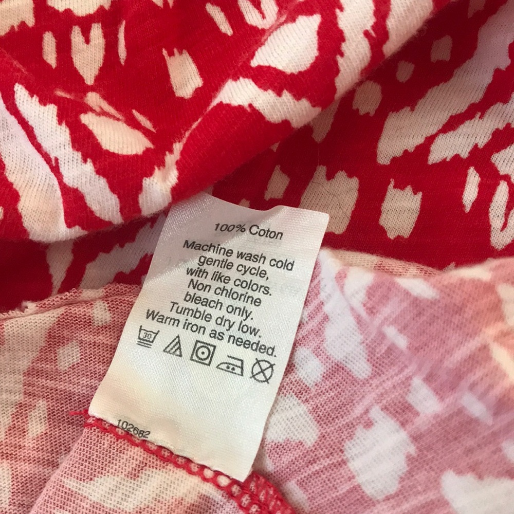 Red and white patterned T-shirt dress from J. Crew - Picture 3 of 4